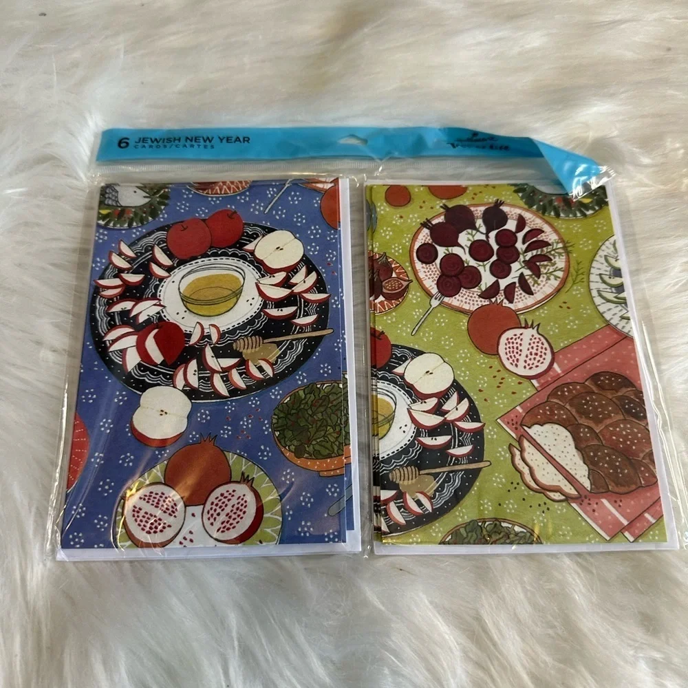 🩵5/$8 Colorful Jewish New Year Greeting Cards